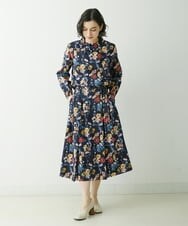 NHBGU81230 GIANNI LO GIUDICE(小さいサイズ)(メゾン ドゥ サンク) LIBERTYプリントギャザーネックブラウス（BARBARA COVINGTON） オフホワイト系