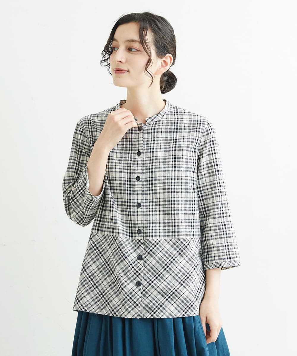 新柄追加]コットンリネンぺプラムブラウス(ブラウス・シャツ) | GIANNI