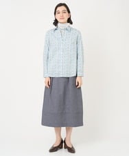 NHBGX81230 GIANNI LO GIUDICE(小さいサイズ)(メゾン ドゥ サンク) LIBERTYプリントシャツブラウス（Carmella Daisy） オレンジ系