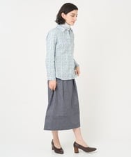 NHBGX81230 GIANNI LO GIUDICE(小さいサイズ)(メゾン ドゥ サンク) LIBERTYプリントシャツブラウス（Carmella Daisy） オレンジ系