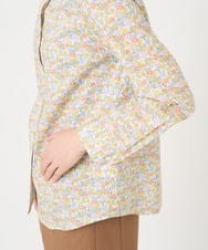 NHBGX81230 GIANNI LO GIUDICE(小さいサイズ)(メゾン ドゥ サンク) LIBERTYプリントシャツブラウス（Carmella Daisy） オレンジ系