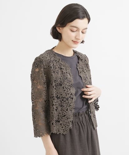 NHBGX90230 GIANNI LO GIUDICE(小さいサイズ) ケミカルレースボレロブラウス