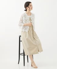 NHBGX90230 GIANNI LO GIUDICE(小さいサイズ)(メゾン ドゥ サンク) ケミカルレースボレロブラウス ホワイト