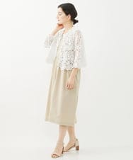 NHBGX90230 GIANNI LO GIUDICE(小さいサイズ)(メゾン ドゥ サンク) ケミカルレースボレロブラウス ホワイト