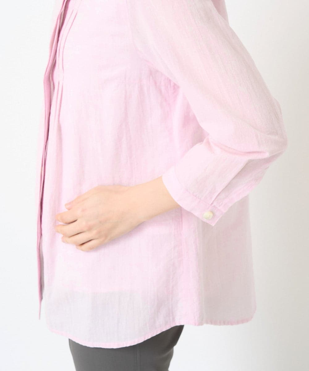 NHBGX93180 GIANNI LO GIUDICE(小さいサイズ)(メゾン ドゥ サンク) オーガニックコットンシャツブラウス ライトピンク