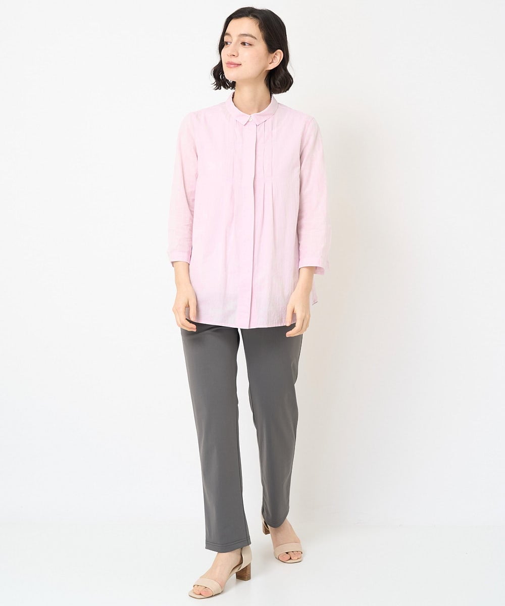 NHBGX93180 GIANNI LO GIUDICE(小さいサイズ)(メゾン ドゥ サンク) オーガニックコットンシャツブラウス ライトピンク