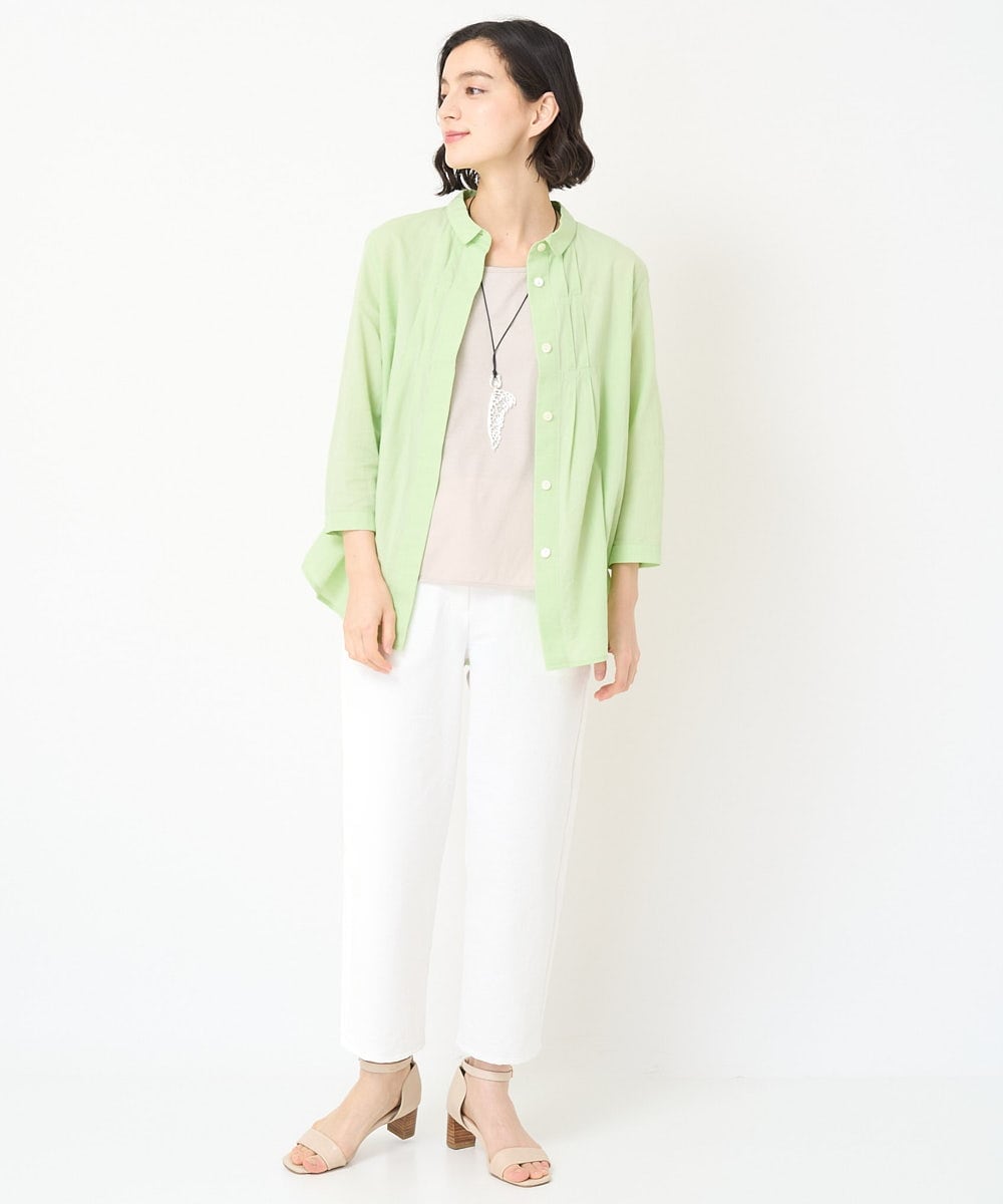 NHBGX93180 GIANNI LO GIUDICE(小さいサイズ)(メゾン ドゥ サンク) オーガニックコットンシャツブラウス ライトピンク