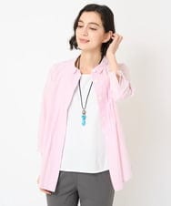 NHBGX93180 GIANNI LO GIUDICE(小さいサイズ)(メゾン ドゥ サンク) オーガニックコットンシャツブラウス ライトピンク