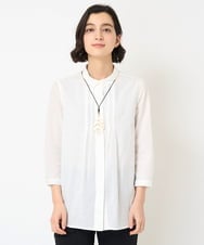 NHBGX93180 GIANNI LO GIUDICE(小さいサイズ)(メゾン ドゥ サンク) オーガニックコットンシャツブラウス ライトピンク
