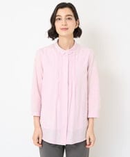 NHBGX93180 GIANNI LO GIUDICE(小さいサイズ)(メゾン ドゥ サンク) オーガニックコットンシャツブラウス ライトピンク
