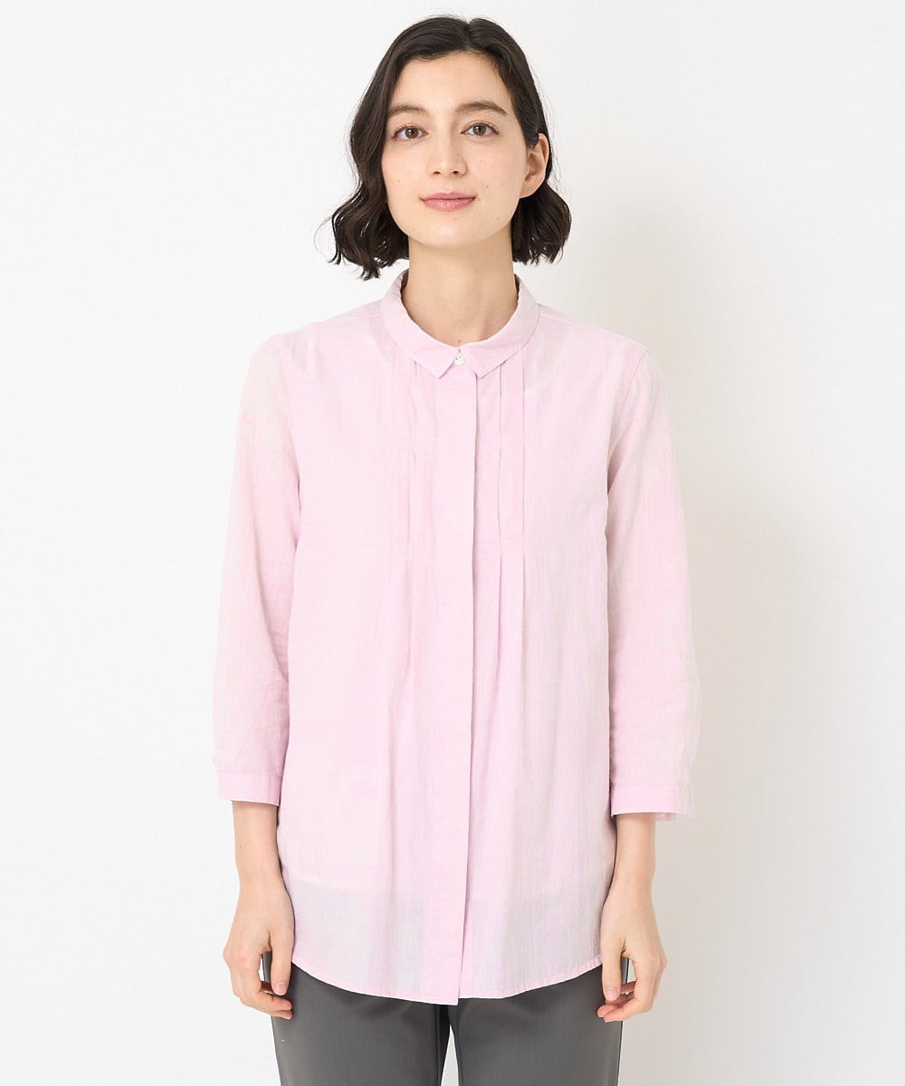 NHBGX93180 GIANNI LO GIUDICE(小さいサイズ)(メゾン ドゥ サンク) オーガニックコットンシャツブラウス ライトピンク