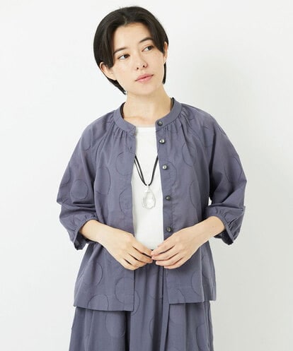 NHBHA10290 GIANNI LO GIUDICE(小さいサイズ) ドットジャガードシャツブラウス