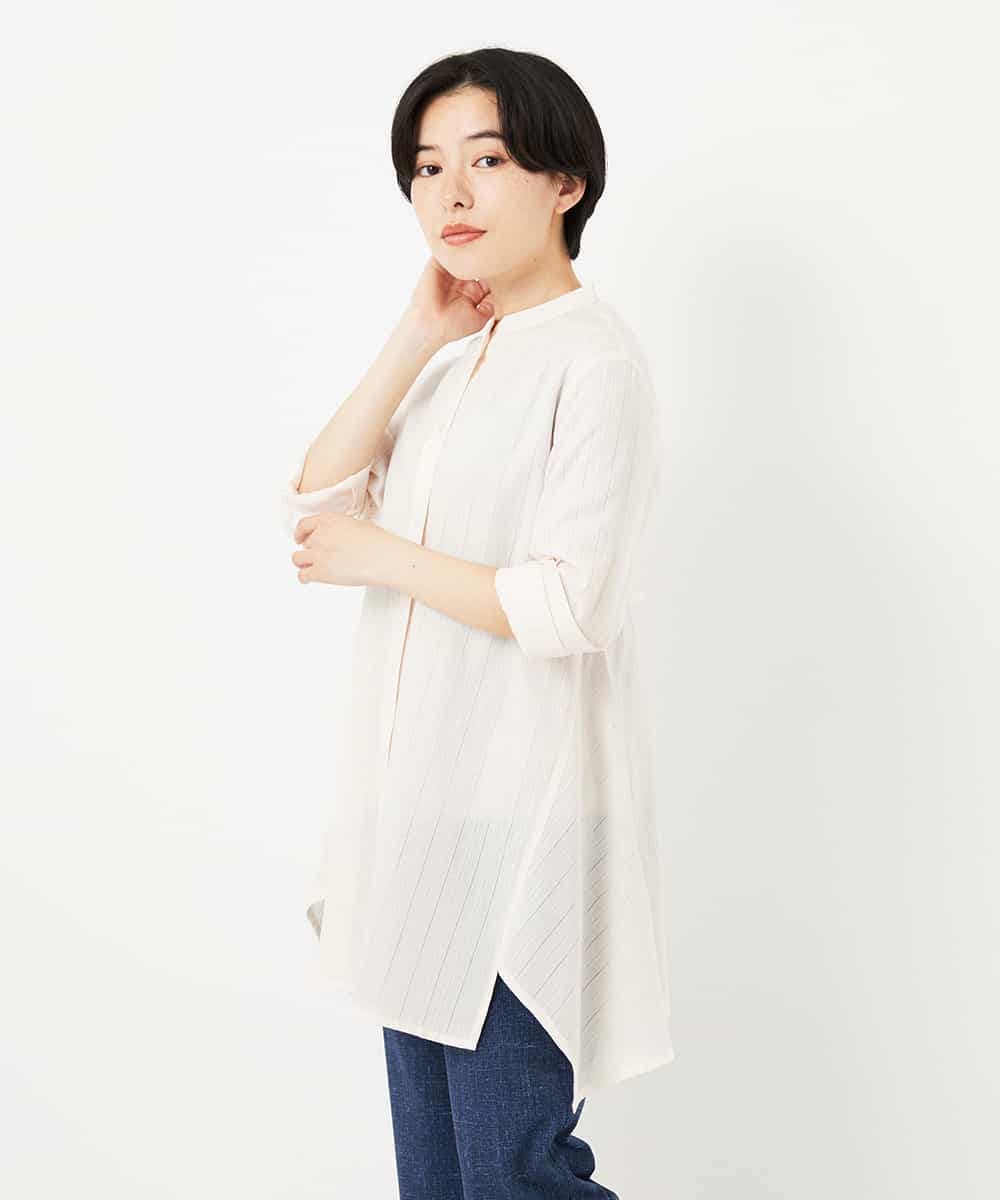 NHBHC88170 GIANNI LO GIUDICE(小さいサイズ)(メゾン ドゥ サンク) イレギュラーヘムチュニックブラウス ライトピンク