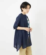 NHBHC88170 GIANNI LO GIUDICE(小さいサイズ)(メゾン ドゥ サンク) イレギュラーヘムチュニックブラウス ライトピンク