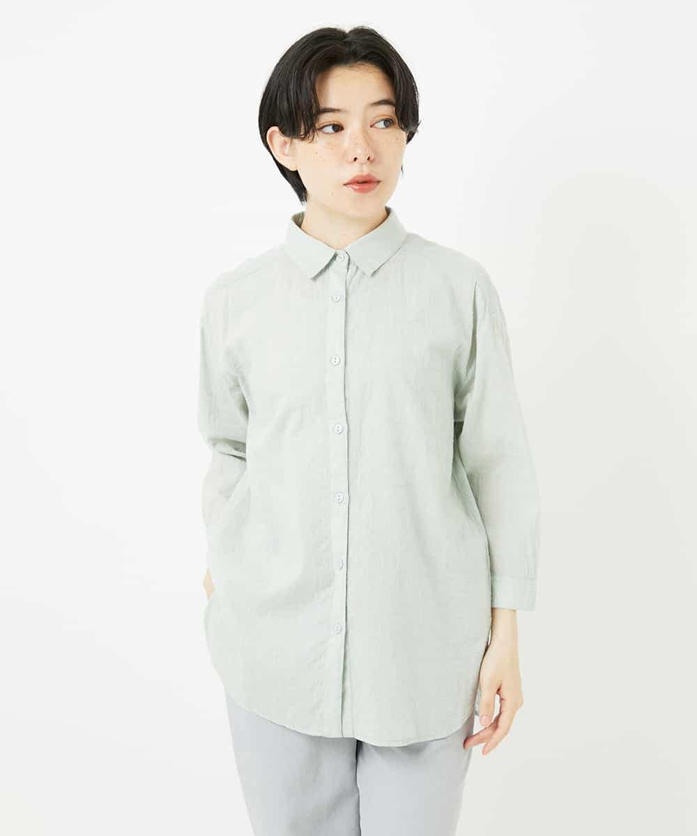 NHBHC91180 GIANNI LO GIUDICE(小さいサイズ)(メゾン ドゥ サンク) インドエンブロイダリー刺繍ブラウス ライトグリーン
