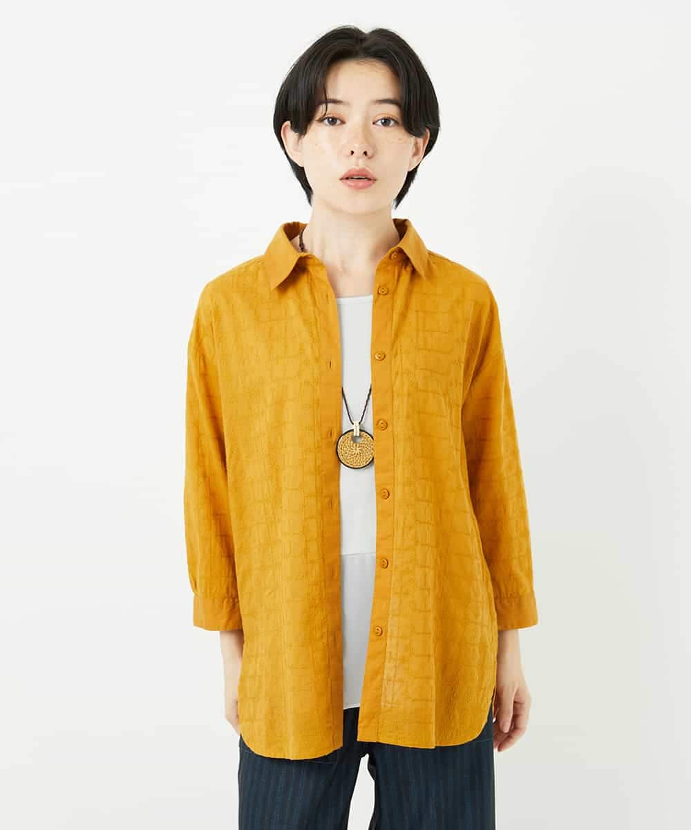 NHBHC91180 GIANNI LO GIUDICE(小さいサイズ)(メゾン ドゥ サンク) インドエンブロイダリー刺繍ブラウス ライトグリーン