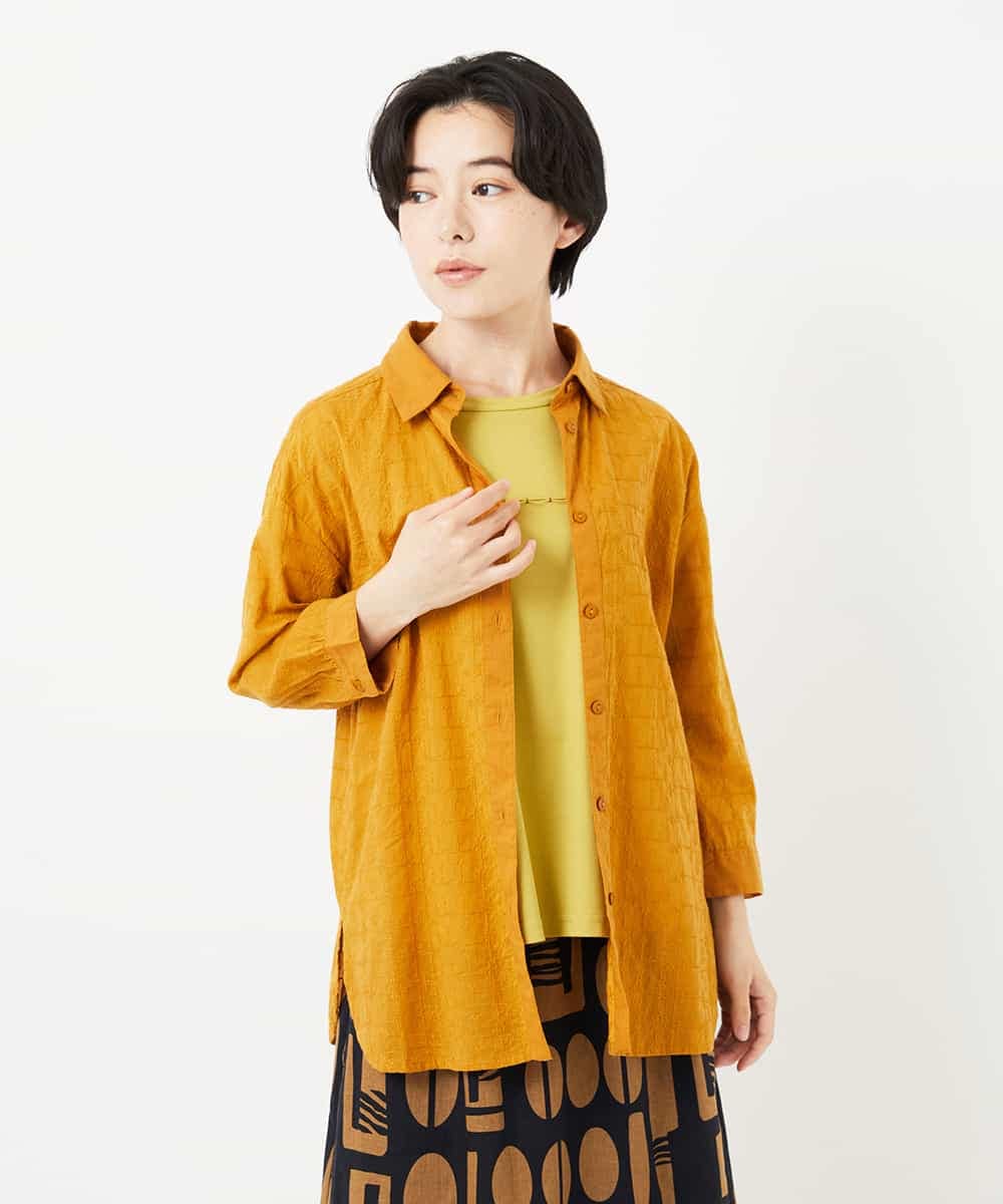 NHBHC91180 GIANNI LO GIUDICE(小さいサイズ)(メゾン ドゥ サンク) インドエンブロイダリー刺繍ブラウス ライトグリーン