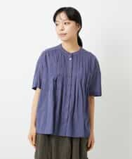 NHBHD01170 GIANNI LO GIUDICE(小さいサイズ)(メゾン ドゥ サンク) コットンボイルピンタックブラウス パープル