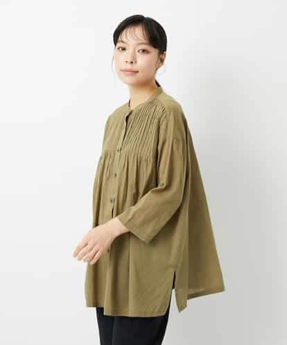 NHBHD02180 GIANNI LO GIUDICE(小さいサイズ) コットンボイルピンタックロングブラウス