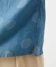 NHBHD06360 GIANNI LO GIUDICE(小さいサイズ)(メゾン ドゥ サンク) リネンドットブラウス ブルー