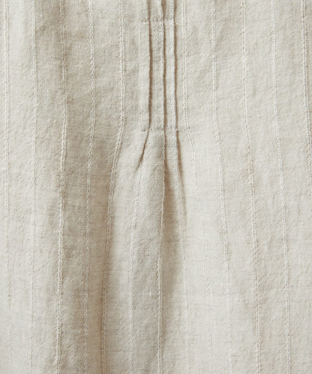 NHBHD66290 GIANNI LO GIUDICE(小さいサイズ)(メゾン ドゥ サンク) 麻ストライプブラウス ベージュ