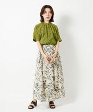 NHBHD67190 GIANNI LO GIUDICE(小さいサイズ)(メゾン ドゥ サンク) コットンレーヨンボイルブラウス グリーン