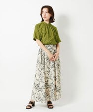 NHBHD67190 GIANNI LO GIUDICE(小さいサイズ)(メゾン ドゥ サンク) コットンレーヨンボイルブラウス グリーン