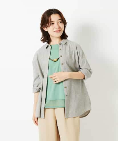 NHBHF82270 GIANNI LO GIUDICE(小さいサイズ) コットンリネンシャツブラウス