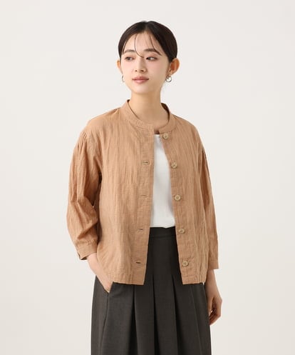 NHBHF83230  オーガニックシャーリングギンガムブラウス
