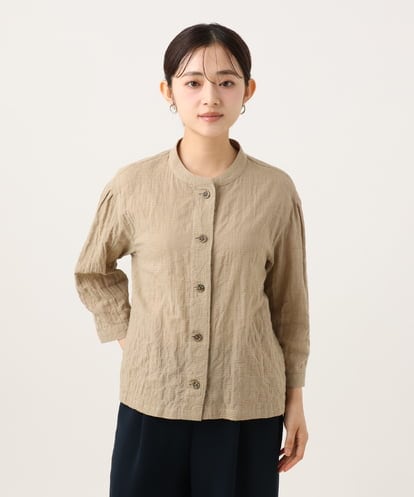 NHBHF83230 GIANNI LO GIUDICE(小さいサイズ) オーガニックシャーリングギンガムブラウス