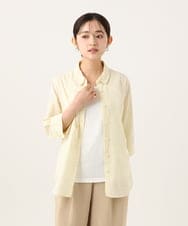 NHBHF84230 GIANNI LO GIUDICE(小さいサイズ)(メゾン ドゥ サンク) ストライプブラウス ライトイエロー