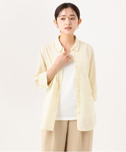 NHBHF84230 GIANNI LO GIUDICE(小さいサイズ) ストライプブラウス
