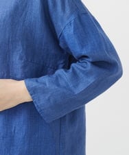 NHBHW02270 GIANNI LO GIUDICE(小さいサイズ)(メゾン ドゥ サンク) リネンビッグドットプリントブラウス ブルー