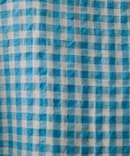 NHBHW03250 GIANNI LO GIUDICE(小さいサイズ)(メゾン ドゥ サンク) 先染めギンガムチェック綿麻ブラウス ブルー