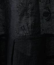 NHBHW06230 GIANNI LO GIUDICE(小さいサイズ)(メゾン ドゥ サンク) ウォッシャブルリネン刺繍半袖ブラウス ホワイト