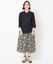 NHBHX96220 GIANNI LO GIUDICE(小さいサイズ)(メゾン ドゥ サンク) シアーボーダーブラウス ホワイト