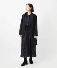 NHBJB10330 GIANNI LO GIUDICE(小さいサイズ)(メゾン ドゥ サンク) コットンローンピンタックブラウス ネイビー