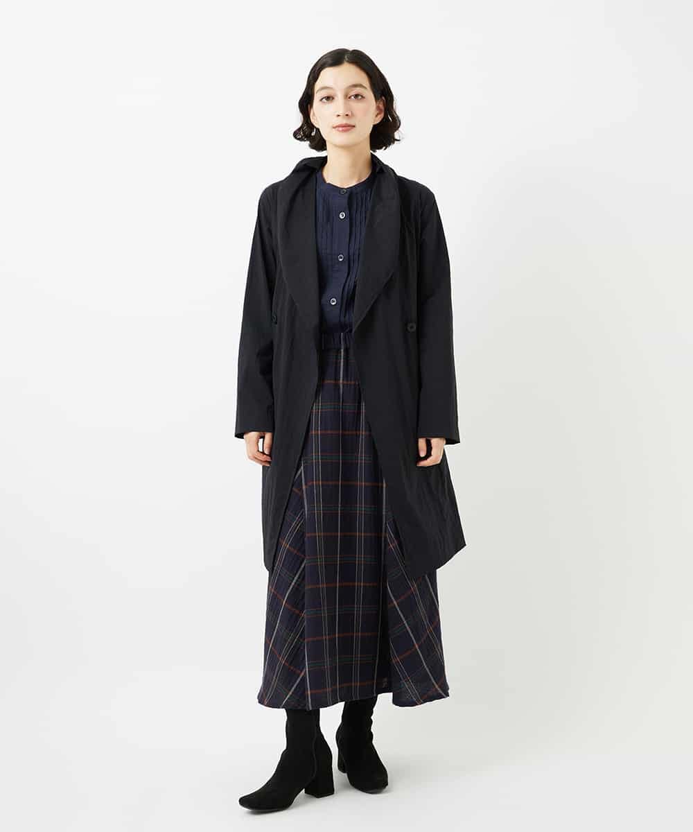 NHBJB10330 GIANNI LO GIUDICE(小さいサイズ)(メゾン ドゥ サンク) コットンローンピンタックブラウス ネイビー