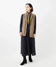 NHBJB10330 GIANNI LO GIUDICE(小さいサイズ)(メゾン ドゥ サンク) コットンローンピンタックブラウス ネイビー