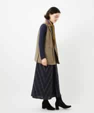 NHBJB10330 GIANNI LO GIUDICE(小さいサイズ)(メゾン ドゥ サンク) コットンローンピンタックブラウス ネイビー