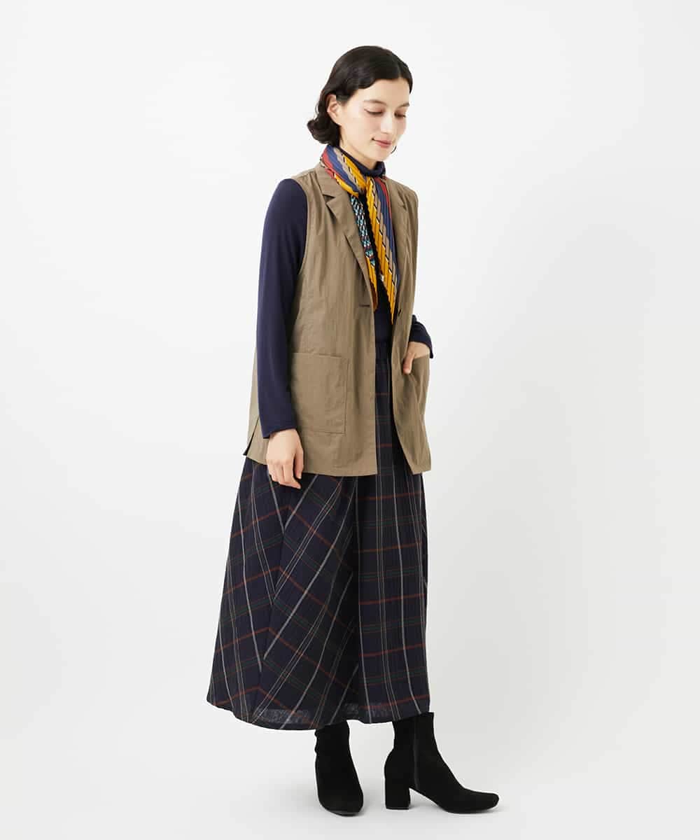NHBJB10330 GIANNI LO GIUDICE(小さいサイズ)(メゾン ドゥ サンク) コットンローンピンタックブラウス ネイビー