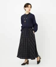 NHBJB10330 GIANNI LO GIUDICE(小さいサイズ)(メゾン ドゥ サンク) コットンローンピンタックブラウス ネイビー