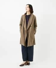 NHBJB23360 GIANNI LO GIUDICE(小さいサイズ)(メゾン ドゥ サンク) [日本製]二重織チェックプルオーバーブラウス ネイビー
