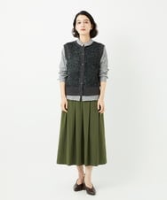 NHBJB24230 GIANNI LO GIUDICE(小さいサイズ)(メゾン ドゥ サンク) [日本製]ヘリンボンシャーリングブラウス ギンガムチェック