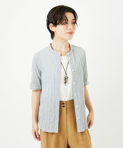 NHBJC81200 GIANNI LO GIUDICE(小さいサイズ) オーガニックコットン半袖ブラウス