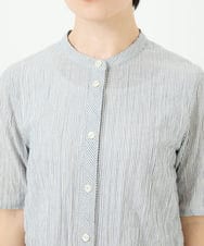 NHBJC81200 GIANNI LO GIUDICE(小さいサイズ)(メゾン ドゥ サンク) オーガニックコットン半袖ブラウス ストライプ