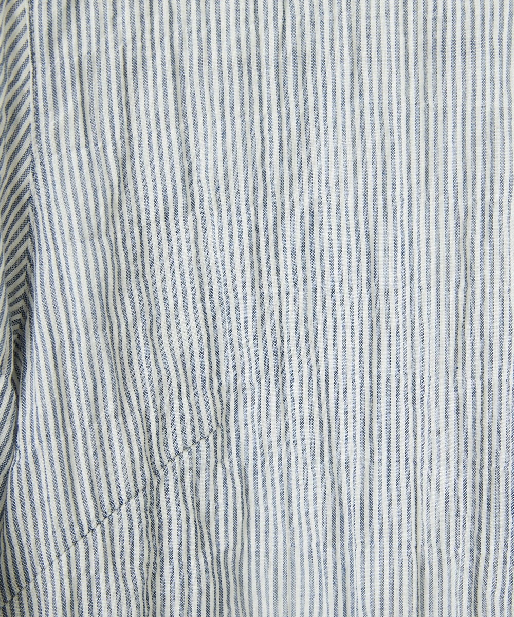 NHBJC81200 GIANNI LO GIUDICE(小さいサイズ)(メゾン ドゥ サンク) オーガニックコットン半袖ブラウス ストライプ