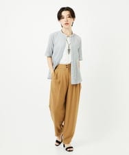 NHBJC81200 GIANNI LO GIUDICE(小さいサイズ)(メゾン ドゥ サンク) オーガニックコットン半袖ブラウス ストライプ