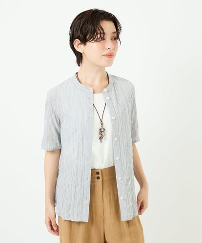 NHBJC81200 GIANNI LO GIUDICE(小さいサイズ) オーガニックコットン半袖ブラウス