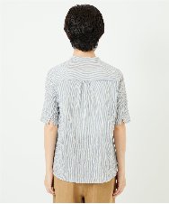 NHBJC81200 GIANNI LO GIUDICE(小さいサイズ)(メゾン ドゥ サンク) オーガニックコットン半袖ブラウス ストライプ